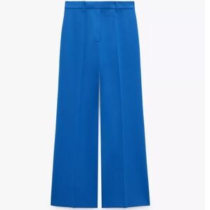 Zara Vibrant Blue Wide-Leg Pants
